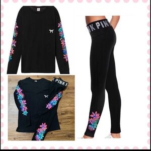 VS PINK TROPICAL BLING OUTFIT SET S